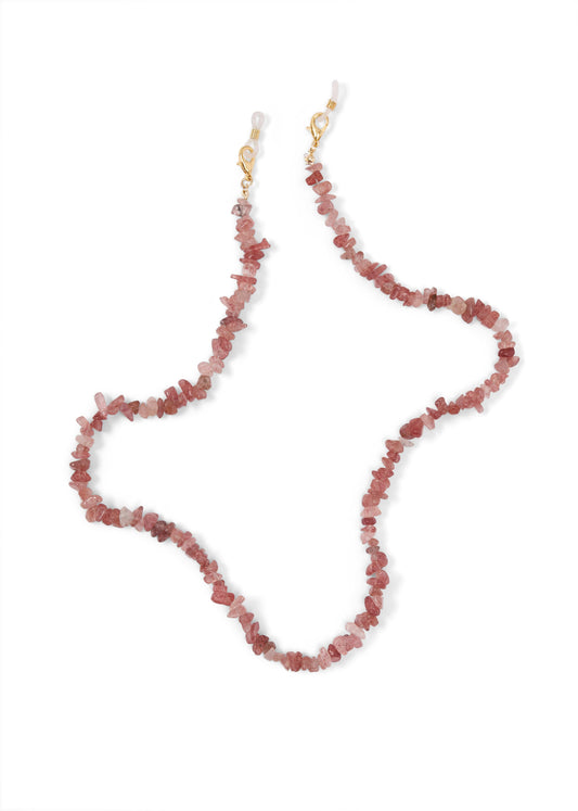 Eyeglass Chain with Pink Stones