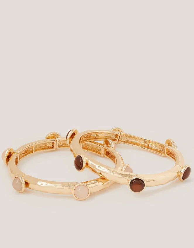 2-Pack Gemstone Stretch Bracelets