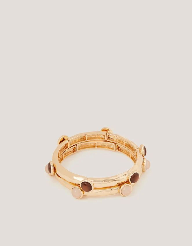 2-Pack Gemstone Stretch Bracelets